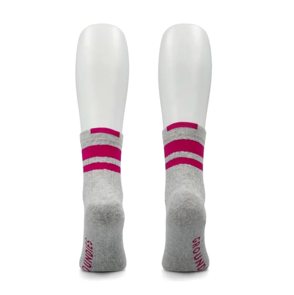 Groundies ® Anatomische Socken Grau/Pink Hot