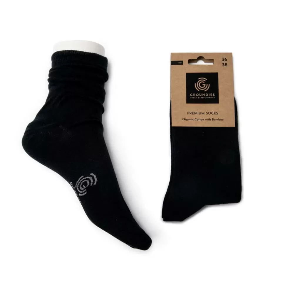 Groundies ® Premium-Socken Mid Schwarz Cheap