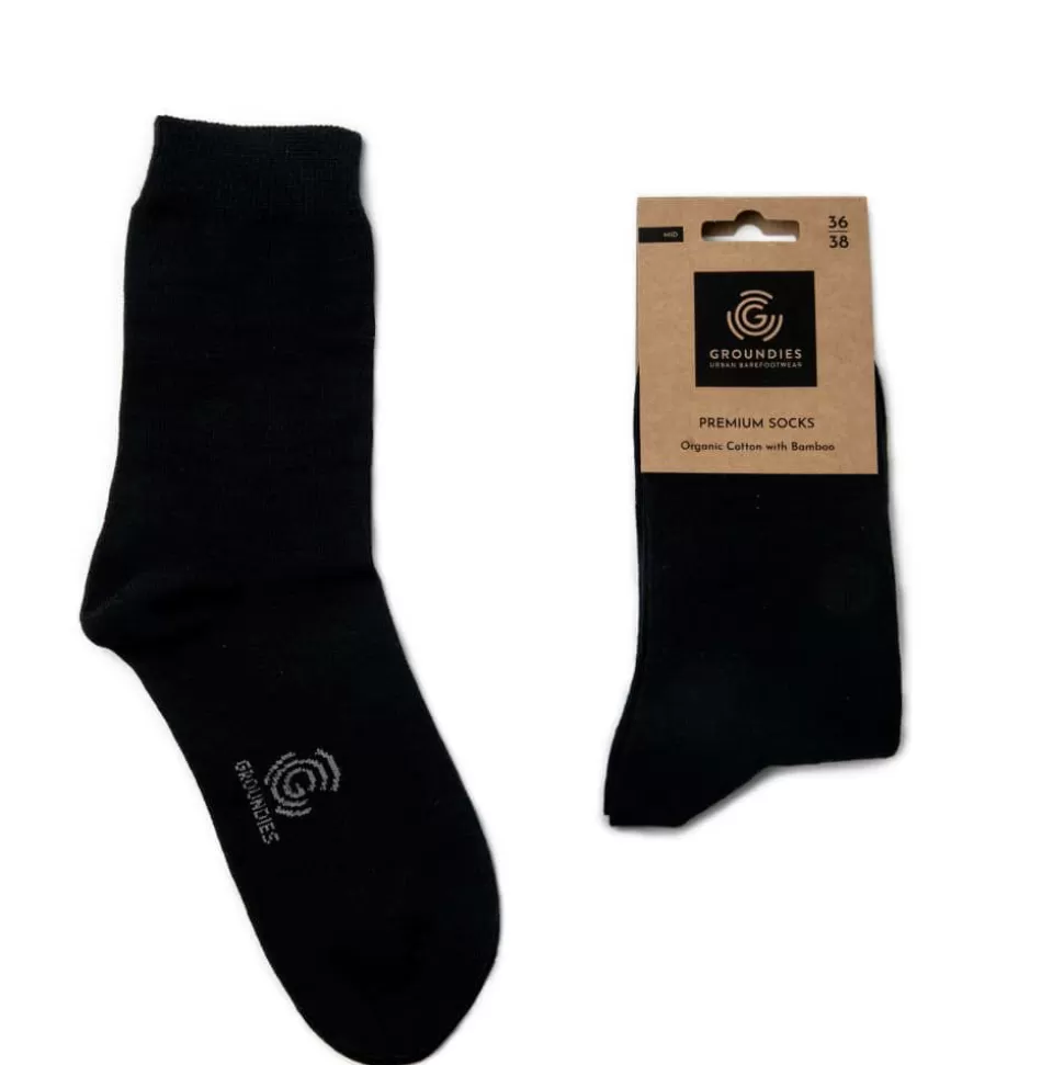 Groundies ® Premium-Socken Mid Schwarz Cheap